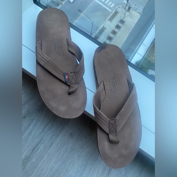 Rainbow Other - Men’s brown leather rainbow sandal